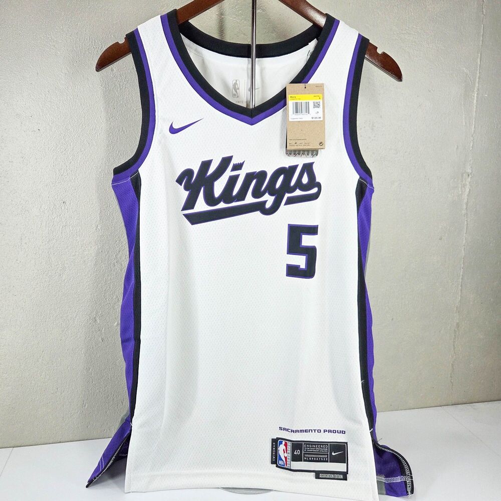 Nike De'Aaron Fox Sacramento Kings Association Edition Swingman Jersey Sz 40